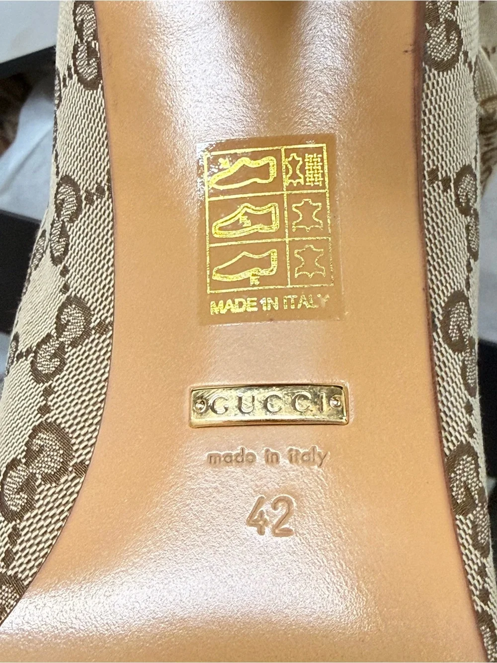 Gucci Lisa Monogram Canvas Thigh High Boots